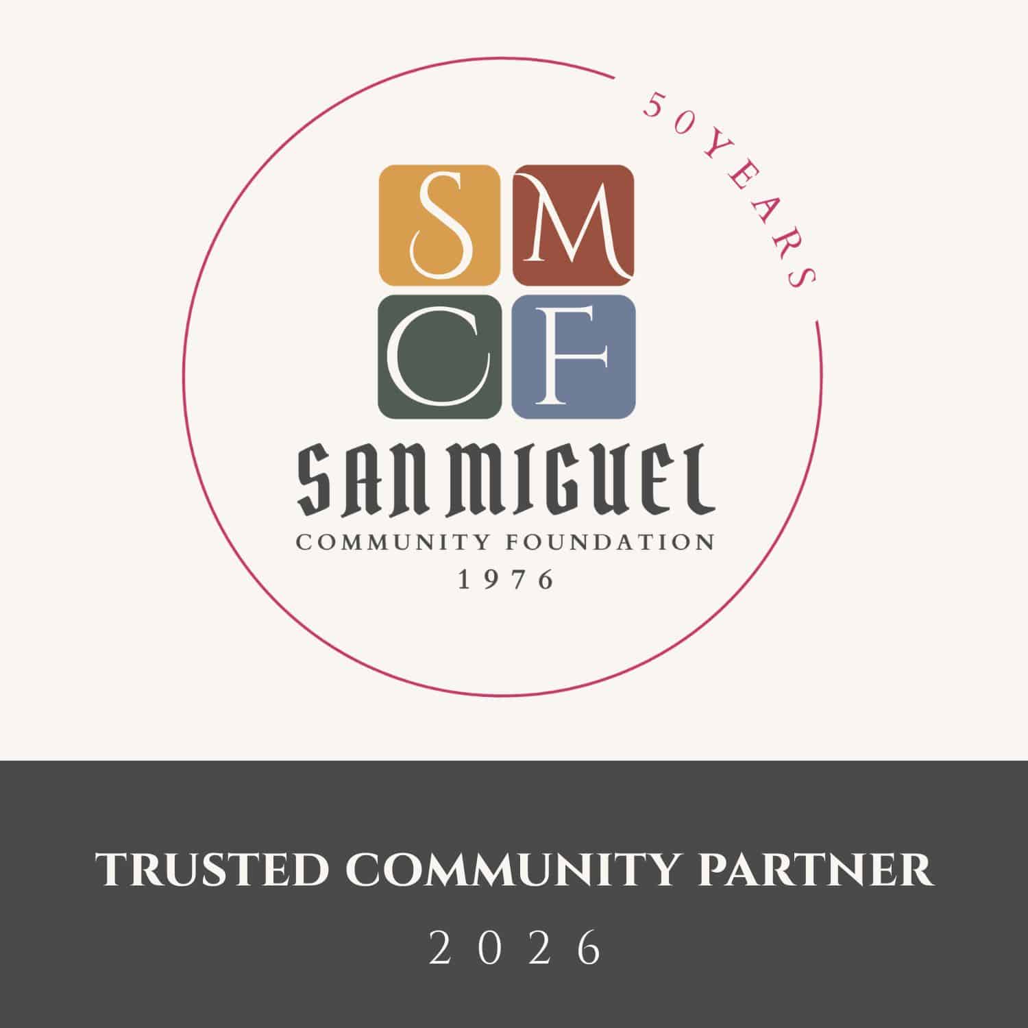 SMCF | Pin de reconocimiento digital de la Red de Organizaciones sin Fines de Lucro de la Fundación Comunitaria de San Miguel