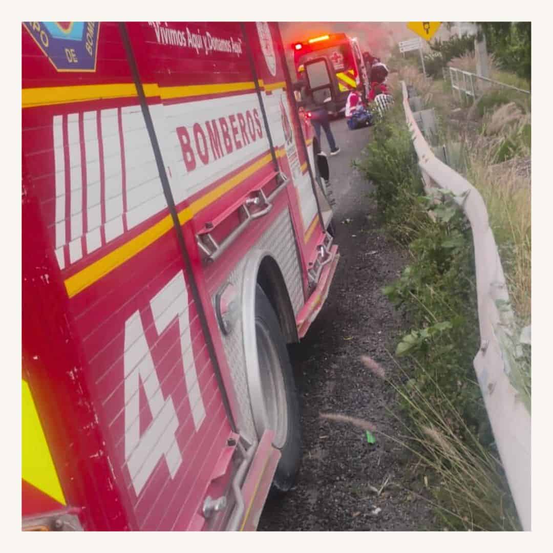 Fire truck emergency response at accident site on highway, featuring a SMCF Nonprofit Network Member.